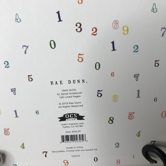 Rae Dunn Large TAKE NOTE Spriral Notebook - Picture 4 of 5